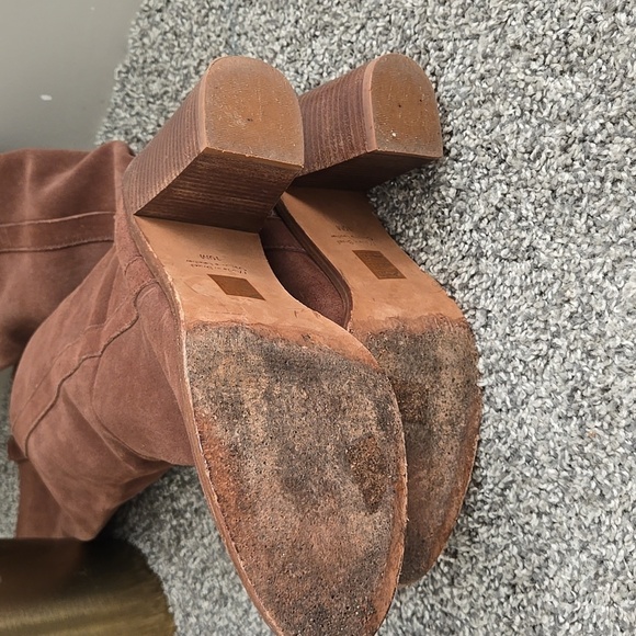 Madewell The Jimi Brown Suede Over The Knee Foldable High Boots Western Boho - Picture 8 of 16